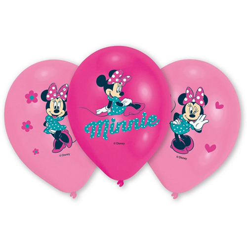 Poche De 6 Ballons 11" Latex Minnie - Licence