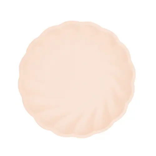 Lot de 6 Assiettes Rondes Décor Abricot 22.9cm