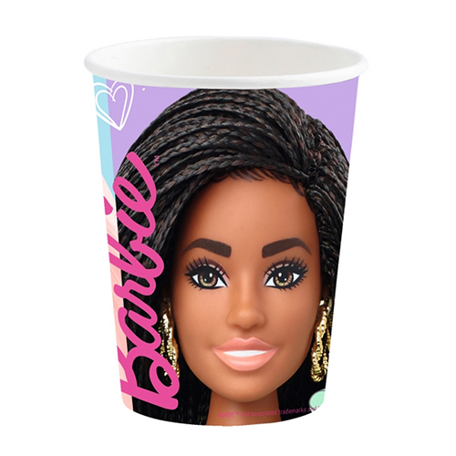 Lot De 8 Verres 250Ml Barbie - Amscan