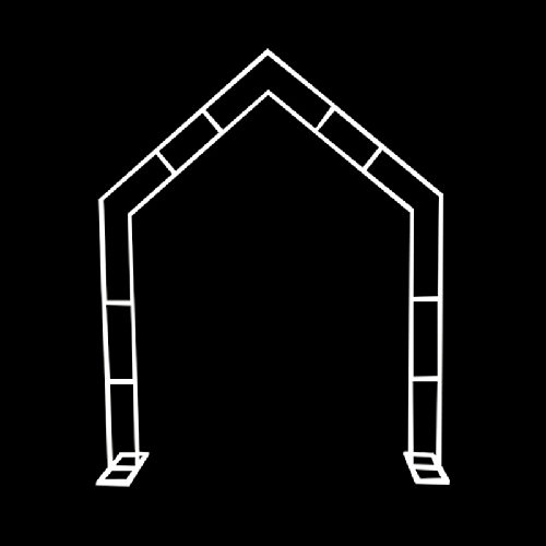 Porte Arche En Métal Blanc – Borosino - FDS