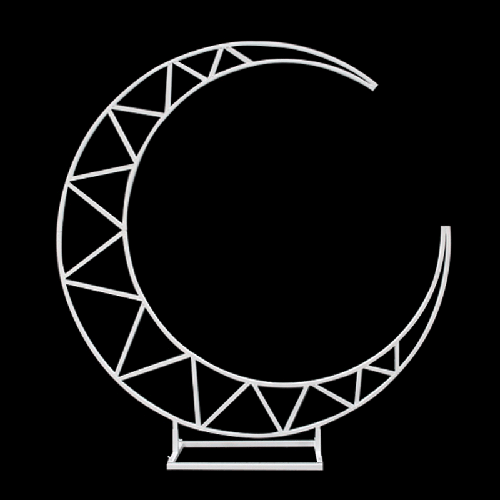 Arche Lune En Métal Blanc – Borosino - FDS