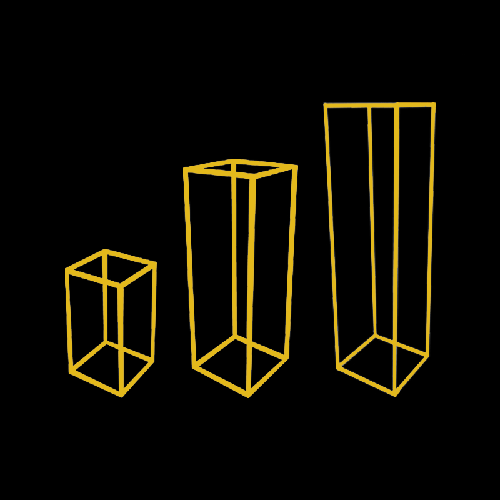 Lot De 3 Cadres Rectangulaires Doré – Borosino - FDS