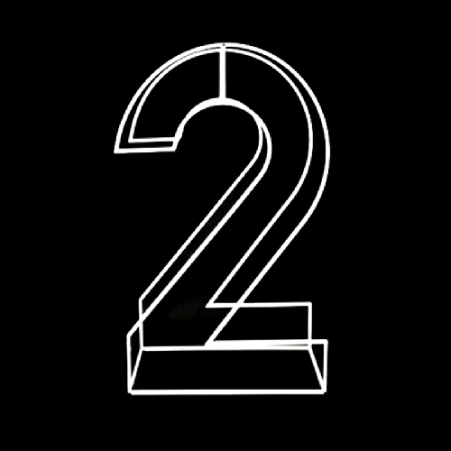 Cadre Chiffre Deux (2) En Métal Blanc 1,2M – Borosino - FDS