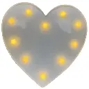 Coeur LED Blanc 16x16cm - Borosino - FDS