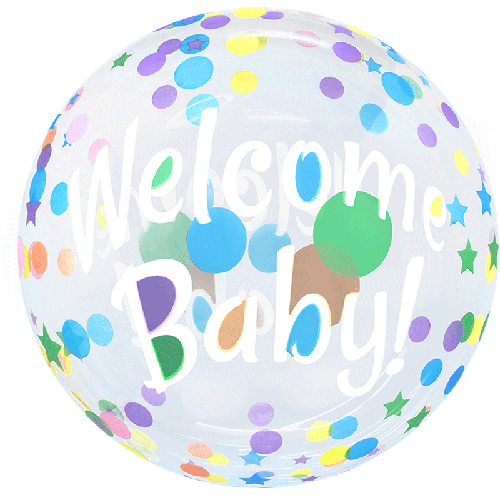 Printed Bubble 20" Welcome Baby