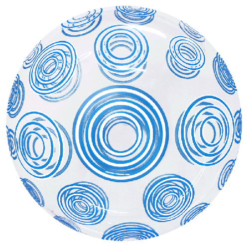 Printed Bubble 20" Bleu Swirls