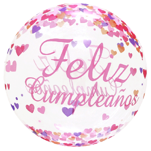Printed Bubble 20" Feliz Compleanos Heart - FDS