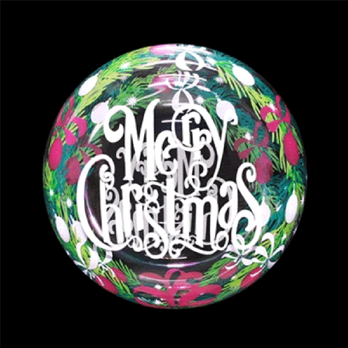 Printed Bubble 20" Merry Christmas