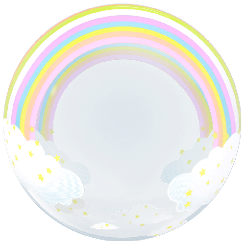 Printed Rainbow and Clouds Bubble 20" - FDS