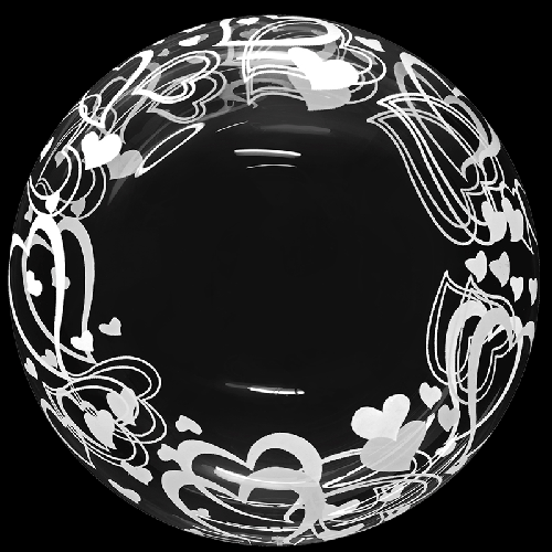 Printed Single Color Bubble 18" Heart - FDS