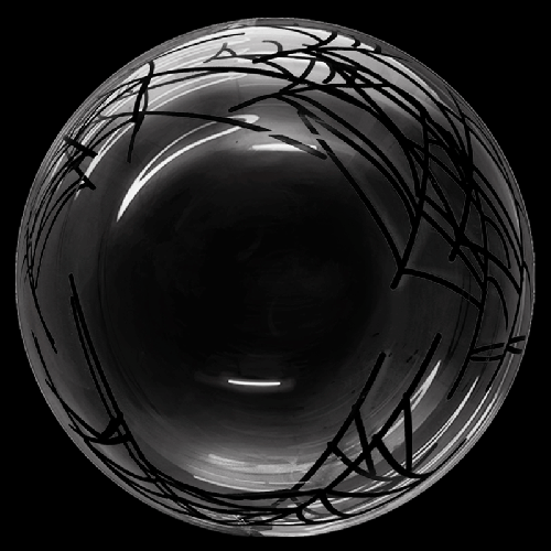 Printed Single Color Bubble 18" Spider Web