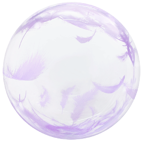 Printed Violet Feather Bubble 18" - FDS
