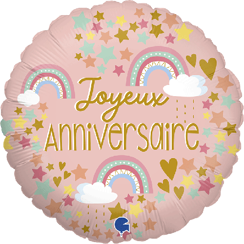 Joyeux Anniv Arc En Ciel 18" - Grabo FDS