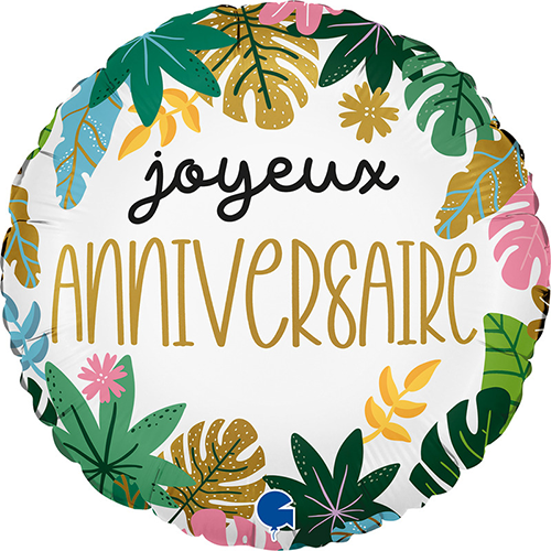 Joyeux Anniversaire Tropical 18" - Grabo FDS