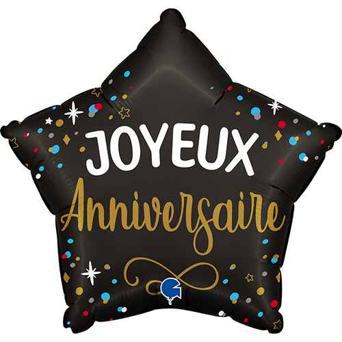 Joyeux Anniversaire Étoile Noir 18" - Grabo FDS