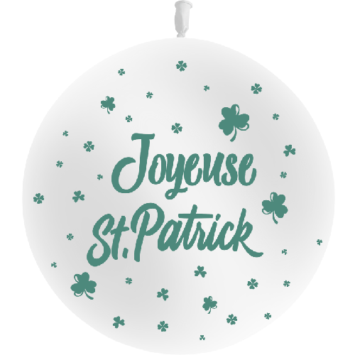 1 Bal 3' 90Cm Joyeuse Saint Patrick Blanc Air