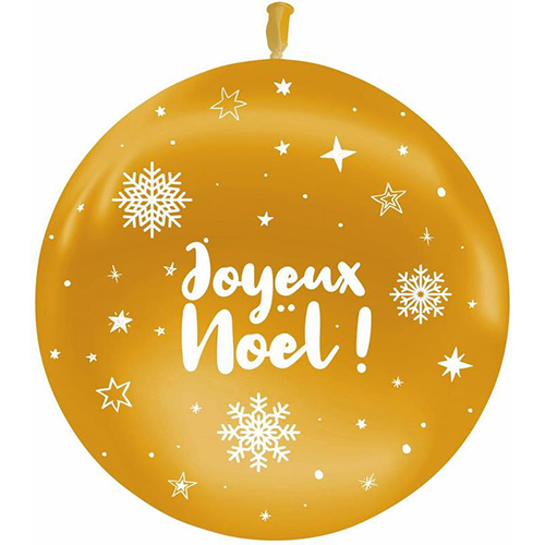 1 Bal 86cm Joyeux Noël Or Air