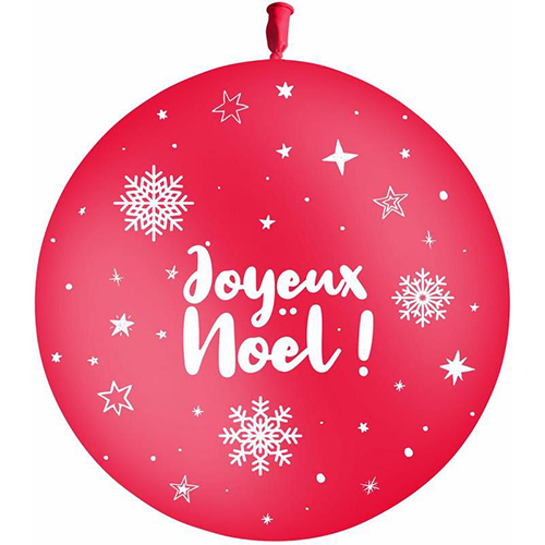 1 Bal 86cm Joyeux Noël Rouge Air