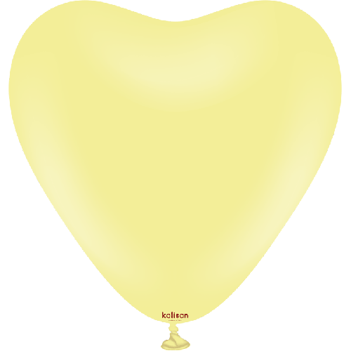 12" Heart Macaron yellow 25ct FDS - Kalisan