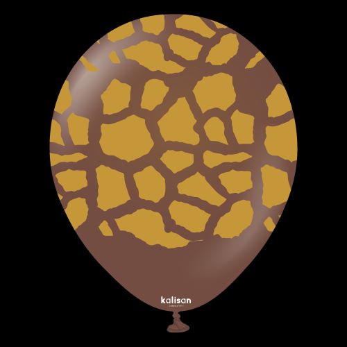 12"  Chocolate Brown Imprimé Girafe 25 Bal- Kalisan