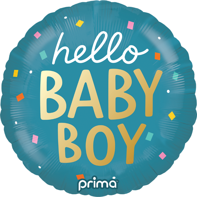 1 Alu 18" Hello Baby Boy Confetti - Prima