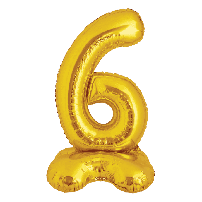 1 alu 40" Gold Standing Number '6' - Prima