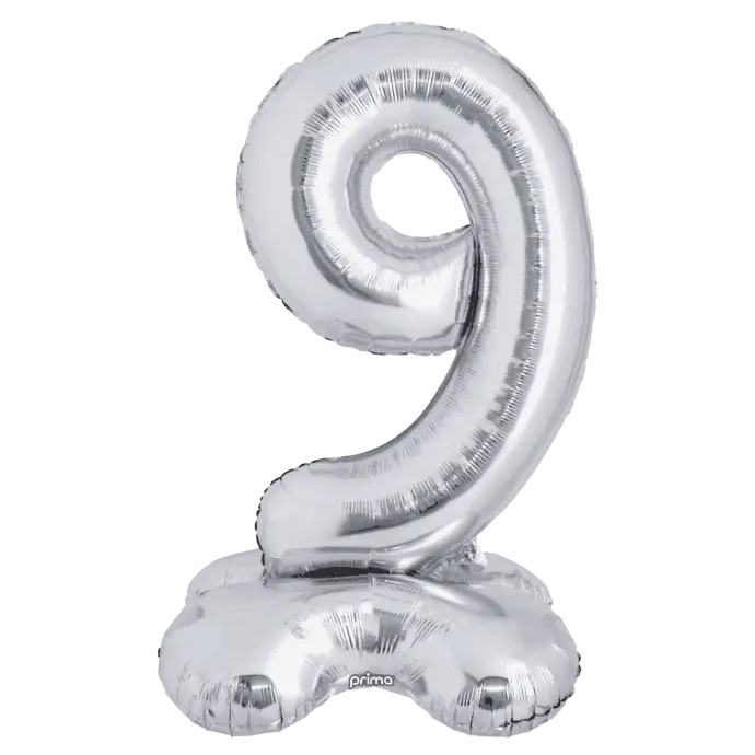 1 alu 40" Argent Standing Chiffre '9' - Prima