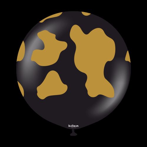 24" Safari Country Cow Noir imp Or 1 Bal- Kalisan