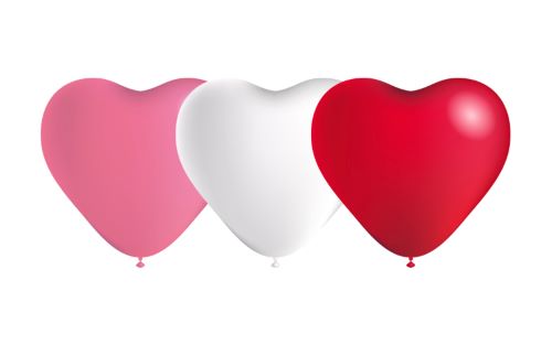 50 Ballons Coeur Assortie Latex 10" - Balloonia 