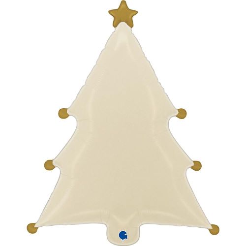 1 Bal 27" Sapin de Noël crème - Grabo 