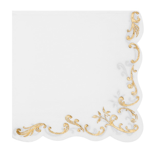 Lot De 12 Serviettes 33x33cm Blanche 