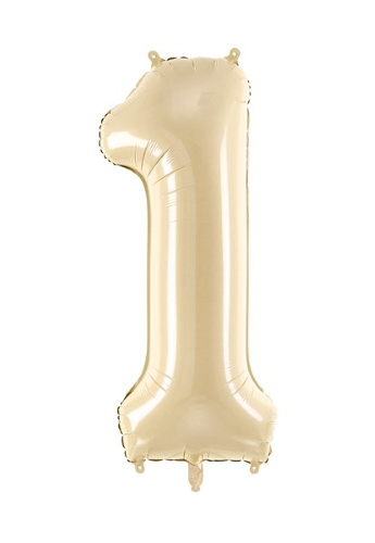 1 Alu Chiffre "1" Beige 28" ( 72cm ) 