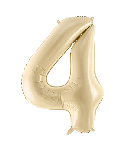 1 Alu Chiffre "4" Beige 28" ( 72cm ) 