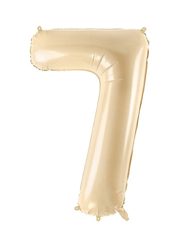 1 Alu Chiffre "7" Beige 28" ( 72cm ) 