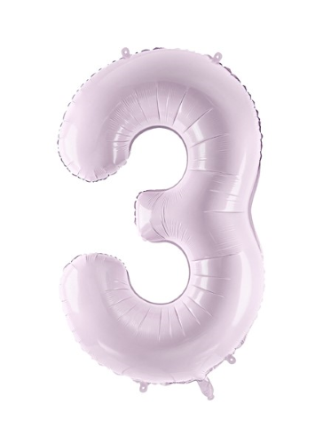 1 Alu Chiffre "3" Violet 28" ( 72cm )   