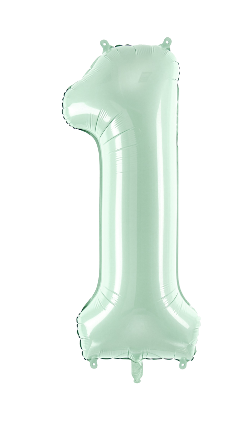 1 Alu Chiffre "1" vert 28" ( 72cm )