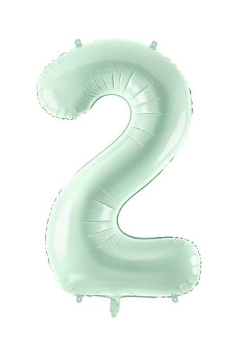 1 Alu Chiffre "2" vert 28" ( 72cm )