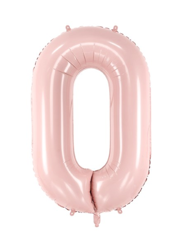 1 Alu Chiffre "0" Rose clair 28" ( 72cm ) 