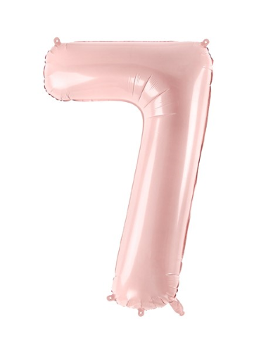 1 Alu Chiffre "7" Rose clair 28" ( 72cm )
