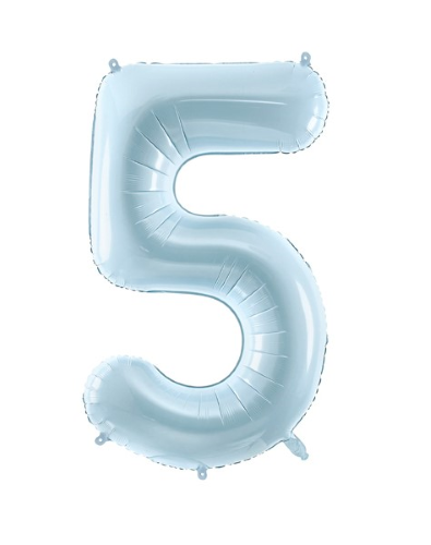 1 Alu Chiffre "5" Bleu ciel 28" ( 72cm ) 