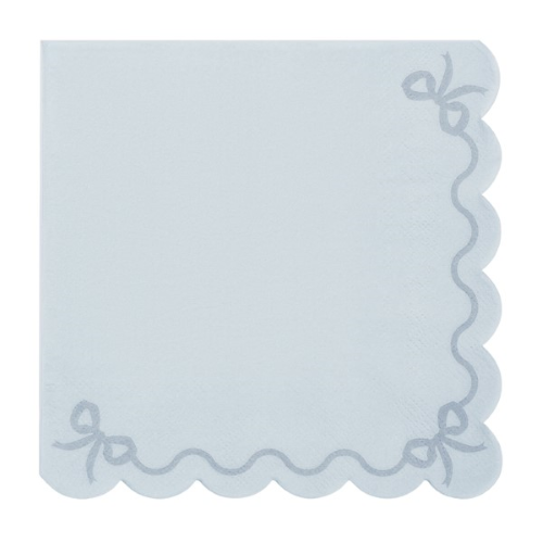 Lot De 12 Serviettes 33x33cm Bleu