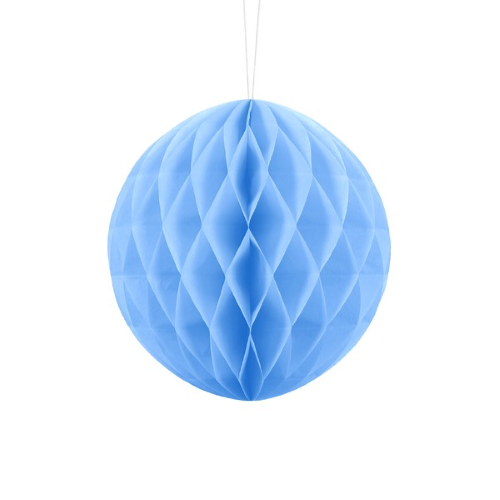 Boule Alvéolée décorative de diamètre 10cm Bleu