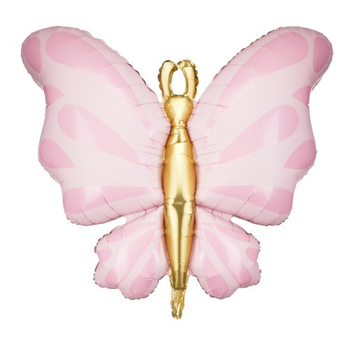 1 Alu Papillon Rose de 69x69 cm (Paille incluse) 