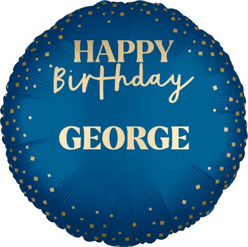 Alu à personalisé Happy Birthday Bleu de 46cm - Procos