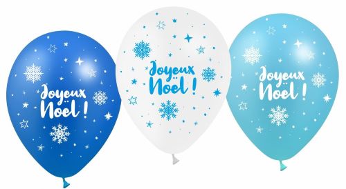 8 Ballons Hg112 Joyeux Noel Assortiment Glacial – Balloonia FDS