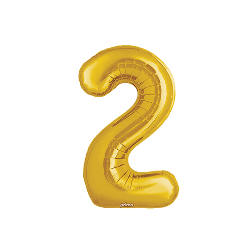 [PF-GLD2-16] Poche de 2 Alu 16" Chiffre 2 Gold - Prima