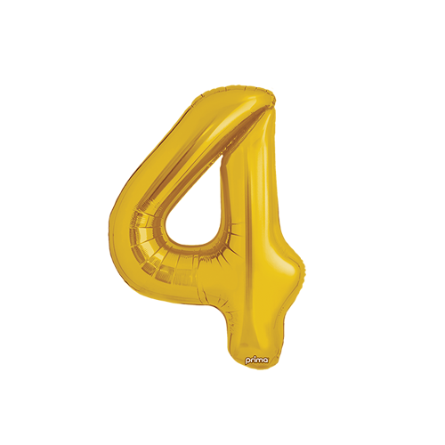 [PF-GLD4-16] Poche de 2 Alu 16" Chiffre 4 Gold - Prima