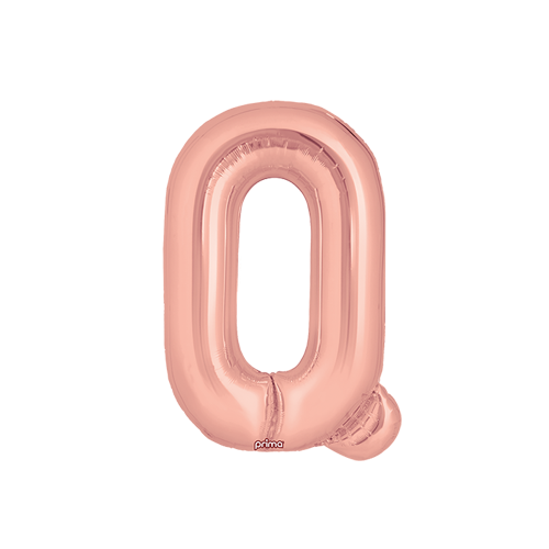 [PF-RGDQ-16] Poche de 2 Alu 16" lettre Q Rose Gold - Prima