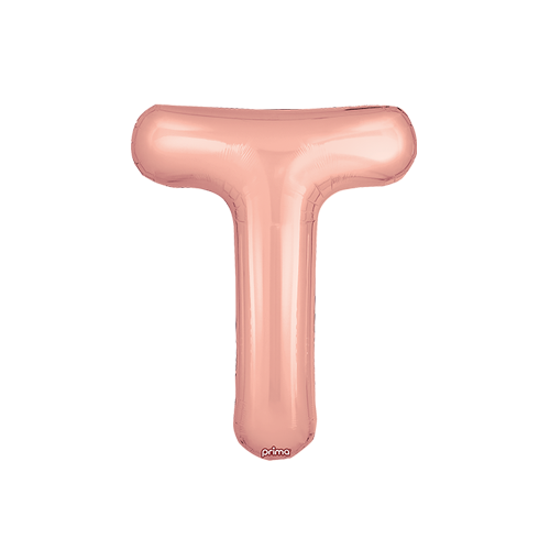 [PF-RGDT-16] Poche de 2 Alu 16" lettre T Rose Gold - Prima