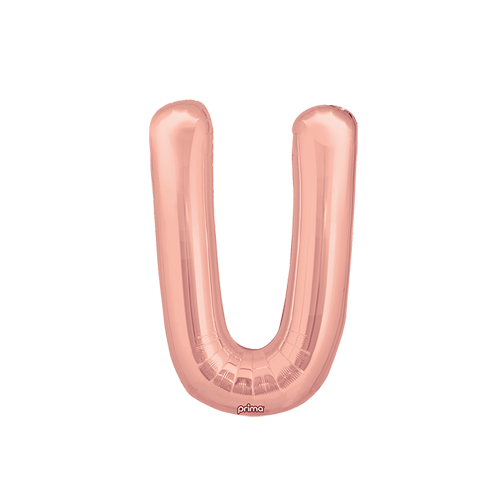 [PF-RGDU-16] Poche de 2 Alu 16" lettre U Rose Gold - Prima